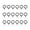 Black Eyelet Rings, variant on TWOPAGES Milo Warm Gold Cafe Curtain Rings with Eyelets, Inner Diameter 0.75 Inch (Pack of 12)