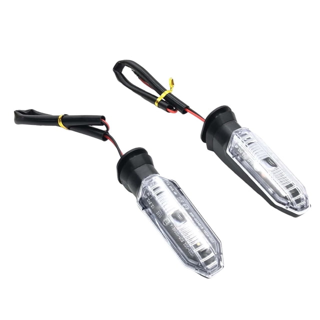 2x Indicador de señal de de motocicleta súper brillante Luces intermitentes de motocicleta de baja calefacción para montaje 250R CBR 500R Reempla Claro