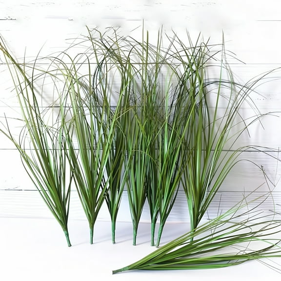 SELIVO 8PCS Grass Decor Artificial Grass Outdoor Artificial Tall Shrubs Wheat Grass Greenery Stems UV Resistant Grass Artificial for Outdoor Indoor Home Decor