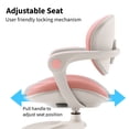 thumbnail image 5 of 2xhome Ergonomic Kids Desk Chair with Rotating Footrest|Growing Office Chair with Adjustable Seat and Lumbar Support Back Height|Locking Casters|Removable Washable Upholstery, Pink, Set of 1, 1 piece, 5 of 11