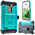 thumbnail image 4 of Value Pack + for 5.7" LG Stylo 2 Stylus 2 +PLUS 2V Case Holster Phone Case Belt Clip 2 Kickstands Hybrid Armor Rugged Shock Bumper Cover Teal, 4 of 4