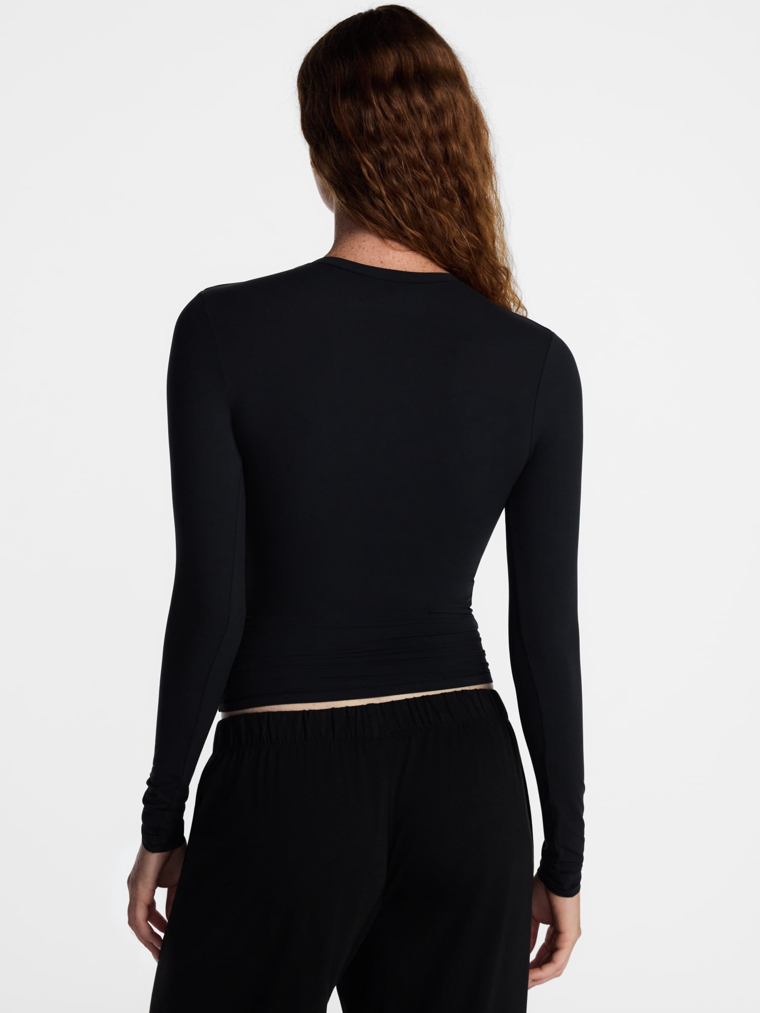 No Boundaries Fit Stretch Tee with Long Sleeves, Women's XS-XXXL
