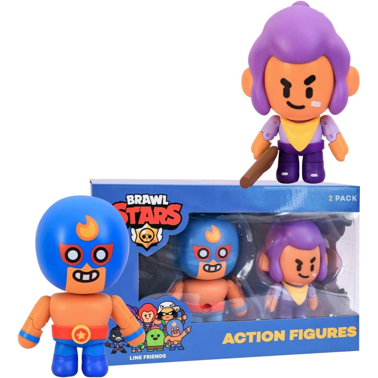 Brawl Stars Shelly El Primo Blaster Wrestler Brawler Fighter Figure Brawl Stars Shelly El Primo Blaster Wrestler Brawler Fighter Figure
