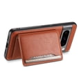 thumbnail image 6 of Allytechgroup Google Pixel 7A Magnetic Back Cover Case with Magnetic Cards Holder, Detachable Cards Slots Retro Leather Case Shockproof Wireless Charging Phone Case for Google Pixel 7A, Brown, 6 of 7