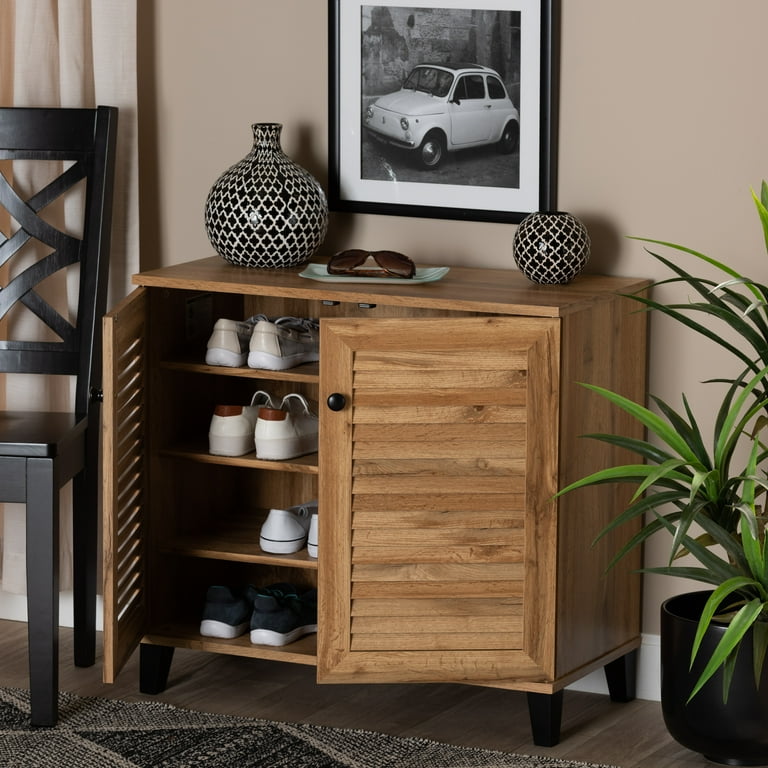 Baxton studio coolidge modern contemporary online finished wood shoe storage cabinet