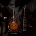 thumbnail image 6 of 40" Solid Spruce Beginner Classical Acoustic Guitar with Rosewood Fretboard & Real Shell Carved Roses for Adults & New Players， Vintage, 6 of 9