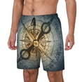 thumbnail image 1 of Fotbe Vintage Compass Traje de Baño para Hombre – Shorts de Natación de Secado Rápido con Forro y Bolsillos-Medium, 1 of 6