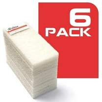 4.5 in. x 10 in. x 1 in. White Scrub Pad Light Duty (6-Pack)