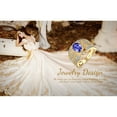 thumbnail image 3 of Jewelrypalace Vintage Flower Marquise 1.76ct Oval Cut Tanzanite Lab Created Sapphire Solitaire Engagement Ring Wedding Band 14K White Gold Yellow Gold 925 Sterling Silver Size 09, 3 of 6