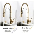 thumbnail image 4 of Wowow 20.7 in.Single Handle Convenient Pull Down Sprayer Kitchen Faucet in Gold and Chrome with Soap Dispenser, 4 of 7