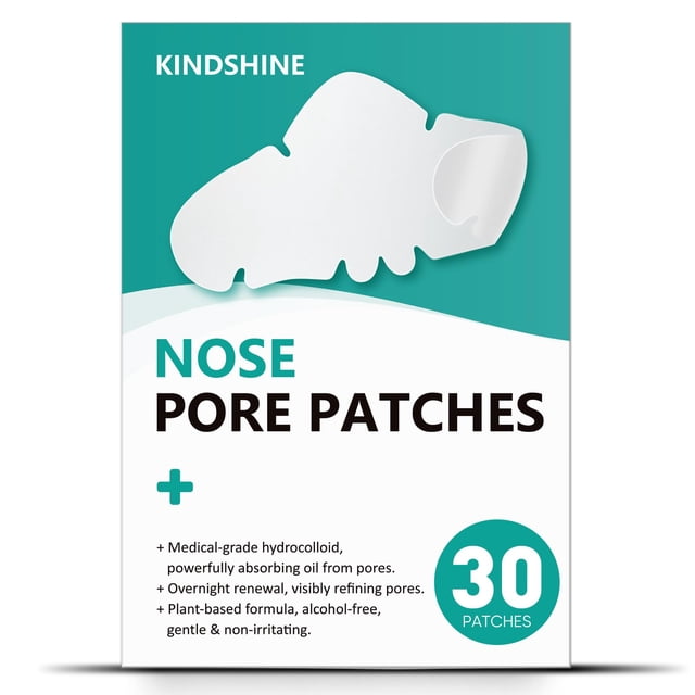 Parches para poros de la nariz Kindshine, 30 unidades, hidrocoloides