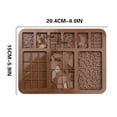 thumbnail image 4 of Full Page Chocolate Molds Set | 9 Unique Styles Silicone Molding Tray | Make Decorative Candy or Cake Toppers | Easy Release | Heat Resistant | Kid Friendly | 20.4x15x1cm | 51g | Baking Gifts DIY, 4 of 9