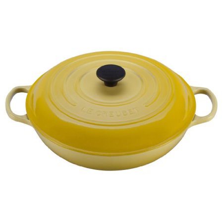 - Le Creuset Signature Enameled Cast-Iron 1-1/2-Quart Round Braiser, Soleil