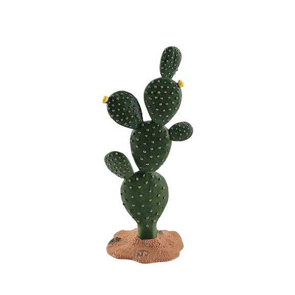 WWG Simulation Green Plants Cactus and Tropical Tree Set Artificial Succulents PVC 5.7-16cm Tall for Home Office Shelf Desk Tabletop Decor