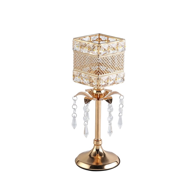 Portavelas de de cristal, centros de mesa decorativos modernos, candelero para Halloween, vacaciones, sala de estar, decoración de 31 cm alto