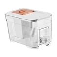 thumbnail image 3 of Cold Kettle with Faucet 6 Liters Fridge Beverage Dispenser Small Pulling Lid White, 3 of 8