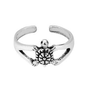 Charming Baby Marine Turtle Sterling Silver Toe or Pinky Ring