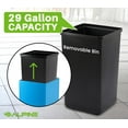 thumbnail image 4 of Alpine Commercial Indoor Recycle Bin with Lid - 29 Gallon Blue Recycle Bin Recycle Trash Can Office Recycling Bins, Metal Recycling Container with Stickers & 3 Optional Lids Sold Separately, 4 of 9