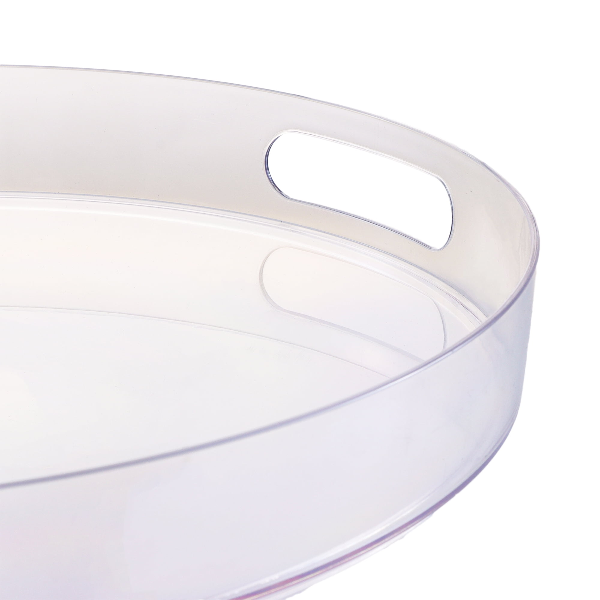 14 x 16.5 IN Clear Oval Plastic Tray, by Way To Celebrate