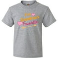 thumbnail image 3 of Inktastic I'm Grandma's Favorite with Arrow and Hearts in Pink Youth T-Shirt, 3 of 5