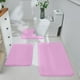 thumbnail image 4 of Juego de 3 alfombras de baño de terciopelo: superabsorbentes y antideslizantes para inodoro y ducha, de terciopelo coral suave para decoración del hogar., 4 of 4