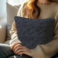 thumbnail image 5 of TerraHaven Plush Geometric 3D Pillow Cover, Soft Fuzzy Fabric, Removable Washable, 45x45cm, Decorative for Sofa Waist, 5 of 6