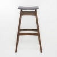 Noble House Evelyn Indoor Fabric Bar Stool, Set of 2, Dark Gray