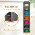 thumbnail image 2 of Lifewit 7 Compartments Hat Organizer for Baseball Caps, 1 Pack Hat Rack Hanging Storage Organizer, Non-Woven Fabric Display Shelf Holds Up to 40 Hats, Cap Holder Hanger for Closet, Bedroom, Grey, 2 of 7