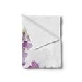 thumbnail image 2 of Floral Soft Flannel Fleece Throw Blanket, Branches of Watercolor Flowers in Spring Color Shades Lavender and Violet Bouquet, Cozy Plush for Indoor and Outdoor Use, 60" x 80", Multicolor, by Ambesonne, 2 of 5