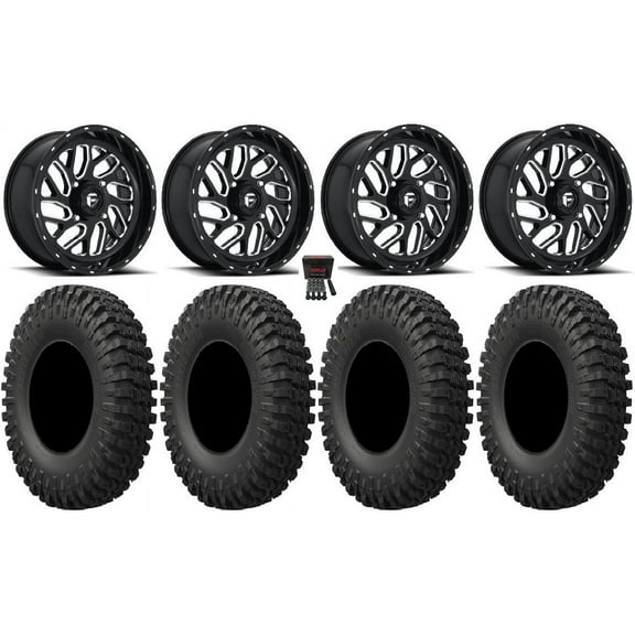 Fuel Triton 18" Wheels Black 40" MotoCrusher Tires Polaris RZR XP 1000 / PRO XP / Ranger XP 900/1000