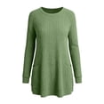 thumbnail image 3 of cocolona Oversized Sweaters for Women Solid Color Long Sleeve Casual Crew Neck Tops Tunic Loose Blouses With Pockets, 3 of 6