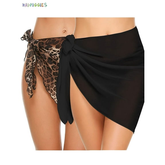 BadPiggies 2 Pieces Women's Chiffon Cover Ups Swimwear