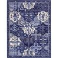 thumbnail image 1 of Unique Loom La Jolla Patchwork Vintage Rug 10' x 13' Rectangle Blue/Ivory, 1 of 2