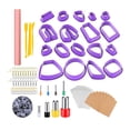 thumbnail image 1 of Juego de Arcilla Polimérica Zulema 130 Cortadores de Pendientes 18 Formas DIY Violeta, 1 of 7