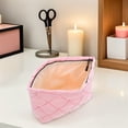 thumbnail image 4 of Bolsa de maquillaje acolchada: organizador portátil de cosméticos de viaje - Neceser bordado con cremallera - Organizador de artículos de aseo personal de viaje, 4 of 8