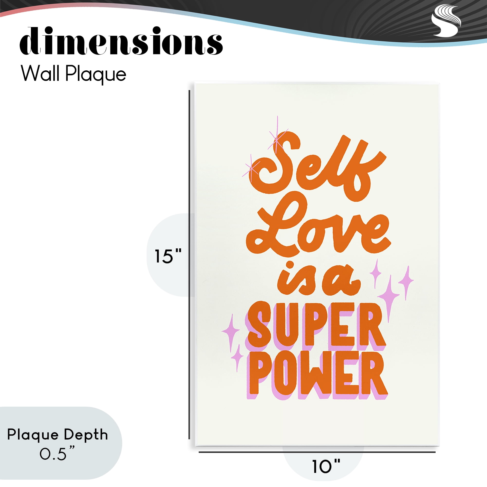 Stupell Industries Self Love Is Superpower Wall Plaque Art, design by Indira Prieto | IndySign