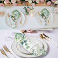 thumbnail image 2 of Sage Green Eucalyptus Leaves Cloth Napkins, Spring Summer Botanical Washable and Reusable Dinner Napkins Set of 8, Table Napkin for Kitchen Party Birthday Wedding Hotel Housewarming 20"x20", 2 of 8