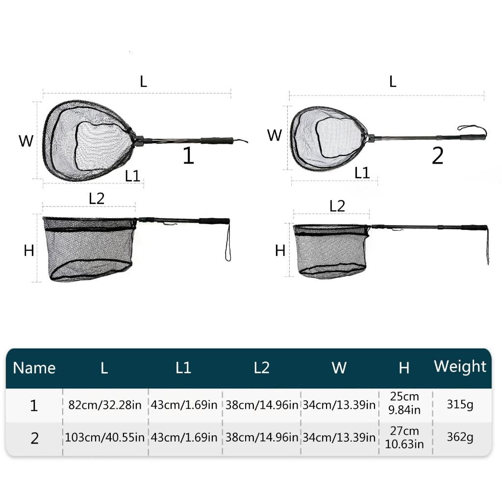 Yihuala Fishing Landing Net Telescopic Folding Fish Landing Net Telescoping Fishing Net for Saltwater and Freshwaters