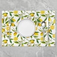 thumbnail image 2 of Lemon Pattern Table Place Mats, Set 18"x12" Lemon Floral Placemats Set of 4 for Decor Summer Fruit Placemat for Kitchen Dining Table Decor Indoor Outdoor Nature, 2 of 4
