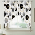 thumbnail image 2 of Black Polka Dots Swag Valances for Windows, Kitchen Window Curtains Over Sink, Modern Abstract Art Window Treatment Curtains for Living Room/Bedroom Curtains 2 Panel Sets 36"x45", 2 of 8
