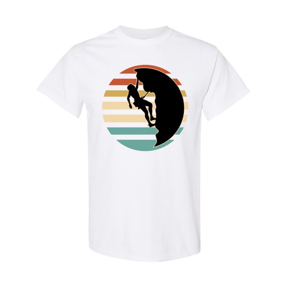 Inktastic Rock Climbing Mountain Climber Silhouette T-Shirt