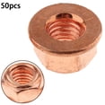 thumbnail image 4 of Kairuite 50PCS Car Exhaust Manifold Lock Nuts Copper Plated M8x1.25 Fit For BMW, 4 of 8