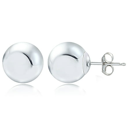Silverspeck 14k White Gold Ball Stud Earrings 8mm 14k White Gold Ball Stud Earrings 8mm