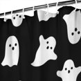thumbnail image 3 of Black Halloween Ghosts with Boo Shower Curtain 84"x72" ,Bathroom Decorative Shower Curtains Set with 12 Hooks,Modern Waterproof Washable Shower Curtain, 3 of 6