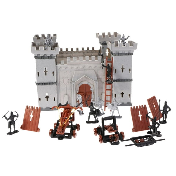 Kit de modelo de castillo medieval Caballeros de acción de juguete, Juguetes de construcción,