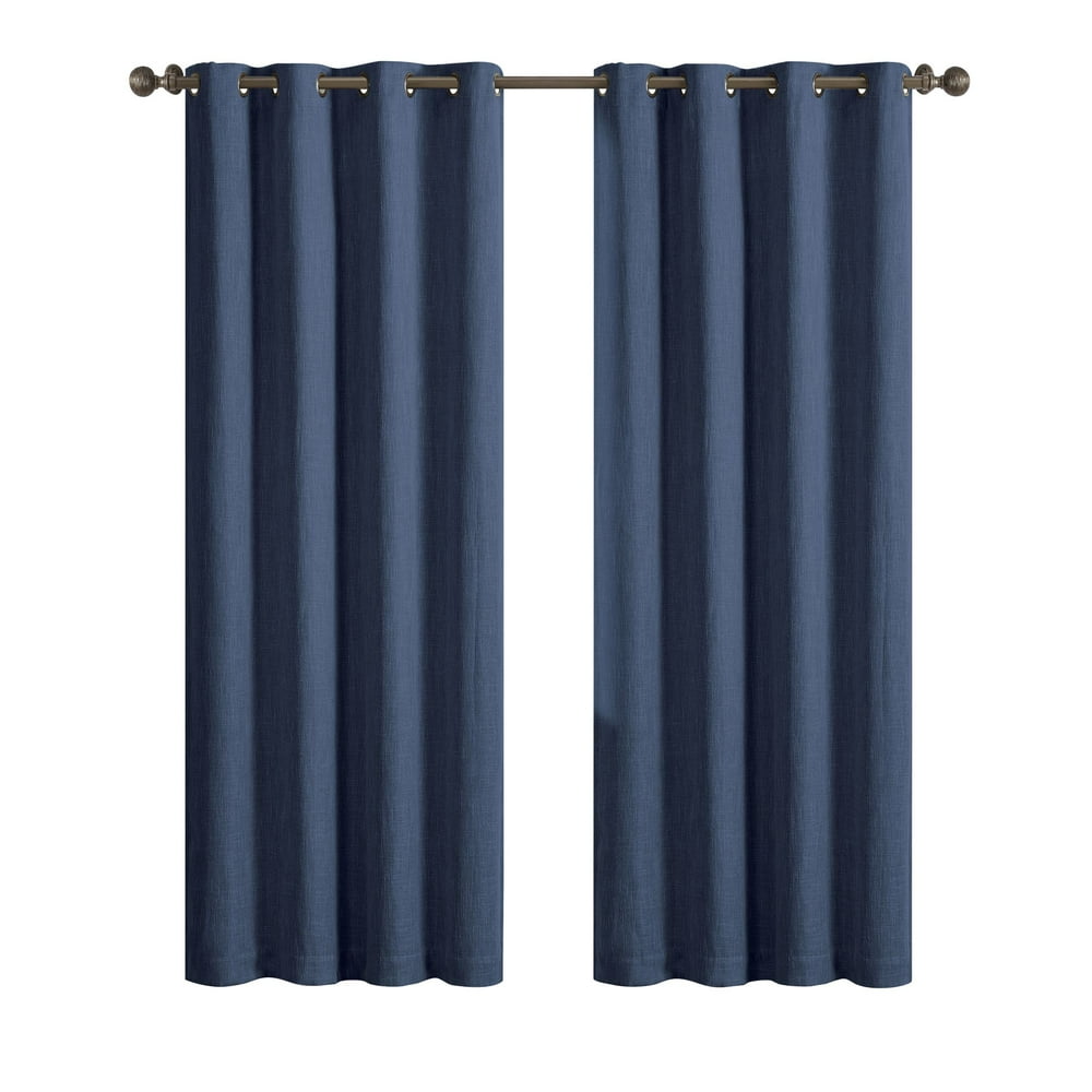 Better Homes & Gardens Woven Textured Blackout Single Curtain Panel, 50