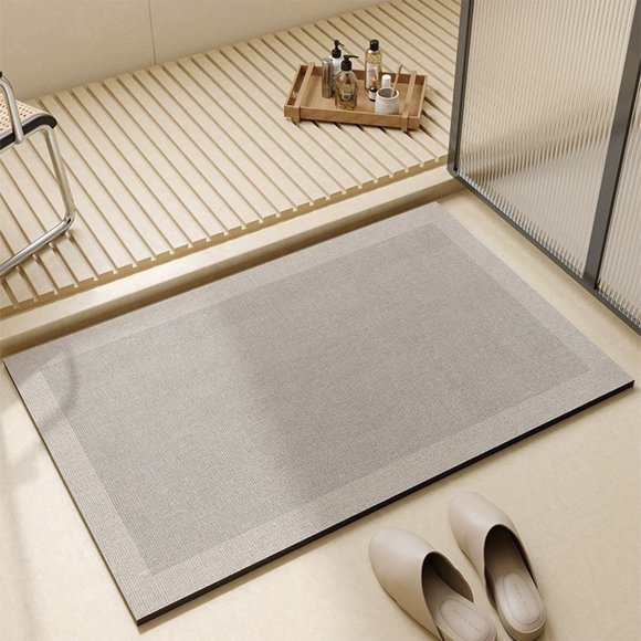 TIMIFIS Bathroom Rugs Thickened Absorbent Floor Mat Bottom Non-Slip Floor Mat Bathroom Door Soilability-Drying Door Mat Bath Mat
