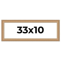 33x10 Frame Charleston Honey Brown Solid Wood Picture Frame Width 1.75 Inches | Interior Depth 0.5