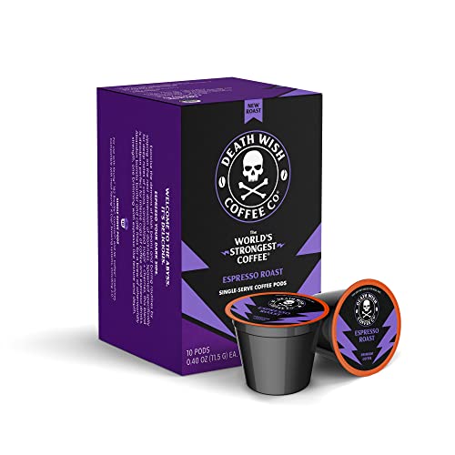 DEATH WISH COFFEE Espresso Roast Single Serve Coffee Pods The World's