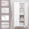 thumbnail image 2 of 65"H Metal Storage Cabinet Kitchen Pantry Cabinet With Adjustable Shelves for Kitchen,Living Room,Dining Room,Office,Black, 2 of 8